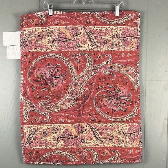 Pottery Barn Other - POTTERY BARN Sweeney Paisley Shams Quilted Set of 2 Red Gold Bedding Traditional